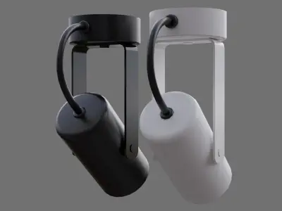 Spotlight 2 wall lamp Low-poly 3D model