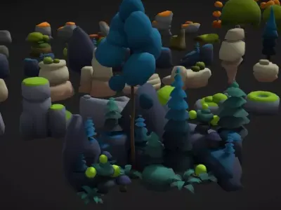 Stylized Nature Asset Pack 3D model