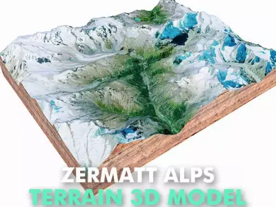 Zermatt Alps Switzerland 3D model