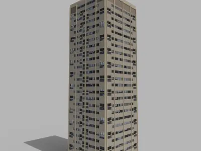 Sydney Blues Point Tower Apartment Building 3D model