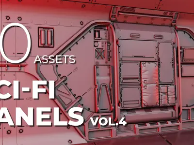 SCI-FI WALL PANELS VOL 04 3D model