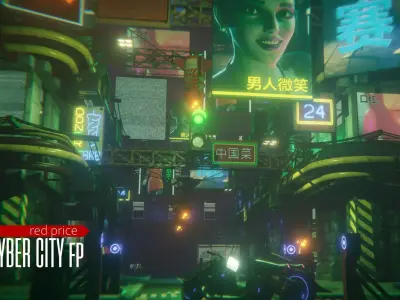 cyberpunk - Cyber City Fp Low-poly 3D model
