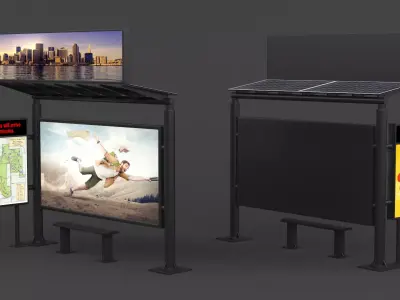 Bus Shelter 3D model