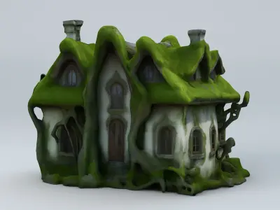 Fantasy Forest House 5 Low-poly 3D model