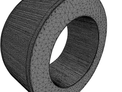 Rough Concrete Pipe Ring Segment Low-poly 3D model