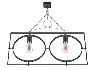 Dark Metal Ceiling Lamp 3D model