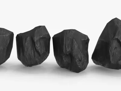 Anthracite Coal Low-poly 3D model