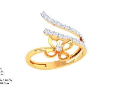 Delicate Ring - 61 3D print model