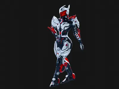 Low Poly Cyborg - Luminexa Low-poly 3D model