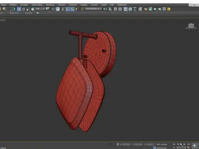 Faceted Glass Single Light Wall Sconce Low-poly 3D model