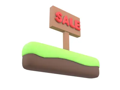 Land Sale Icon v1 001 Low-poly 3D model