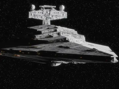 Star Destroyer Imperial II similar class 3D model