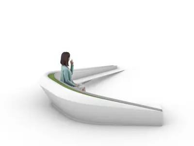 organic bench 3D model