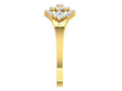 Solitaire Engagement Wedding Ring 3dm STL OBJ FBX Render Details 3D print model