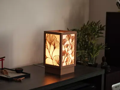 Ginkgo Line Art Lamp 3D print model