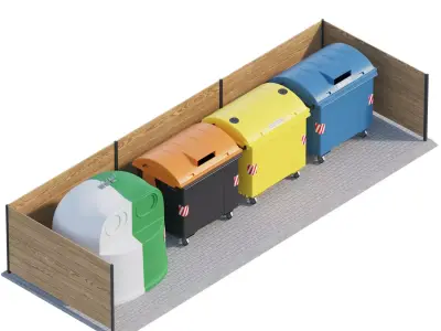Garbage Containers 3D model