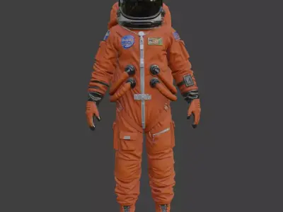 High Poly Astronaut Spacesuit Cinematic Detail 4K PBR Textures 3D model