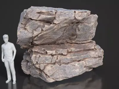 8 Modular Cliff Rocks 3D Pack 250906 Low-poly 3D model