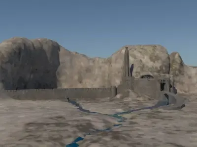 helms deep castle 3D model