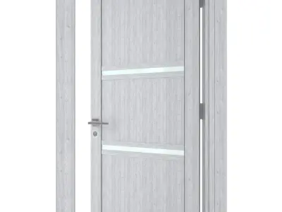 Door-040 interior door with glass panel 3D model