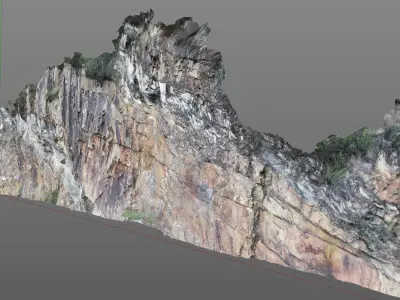 3D Scanned Rock and Cliff face 003 3D model