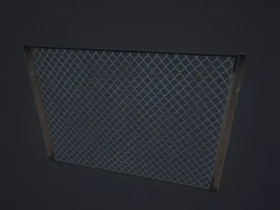 Old Rusted Metal Fence Free low-poly 3D model