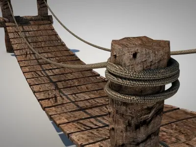Mini Rope Bridge Free 3D model
