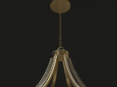 Chandelier005 chandelier with five lamps 3D model