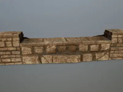 stair brick chimney Low-poly 3D model
