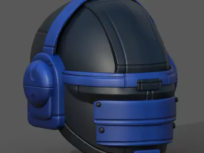 Helmet scifi fantasy futuristic military Scifi  Low-poly 3D model get