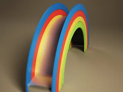 Playground slide 3D model