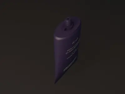 Sunscreen cream tube 3D model