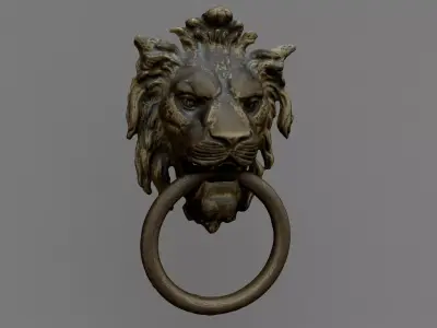 Lion door Knocker  3D model