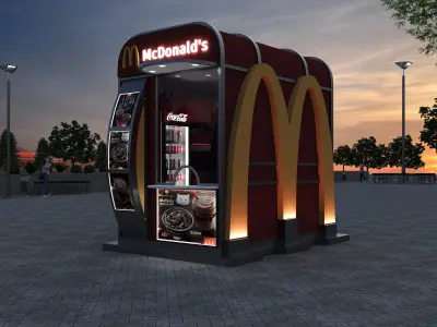 Mcdonalds Restourant 3D Model Low-poly 3D model