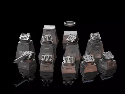 Turret Terrain Pack  3D print model