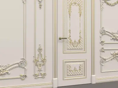 Wall Molding in Classic French style 25 3D model