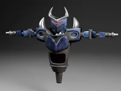 Blaster Bot Low-poly 3D model