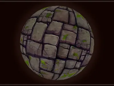Dungeon Floor and Stone Road -20 TEXTURES -Handpainted PACK 1--- Texture