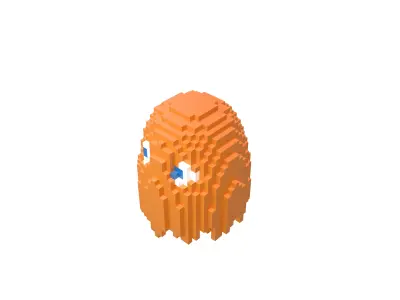 Voxel Clyde v1 001 Low-poly 3D model