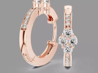 Diamond Earrings  3D print model