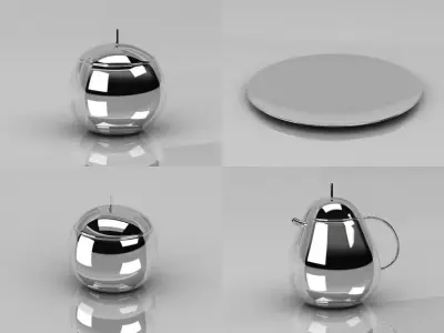 Fruit Basket Tea Service 3D model