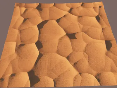 Desert sand dune PBR Low-poly 3D model