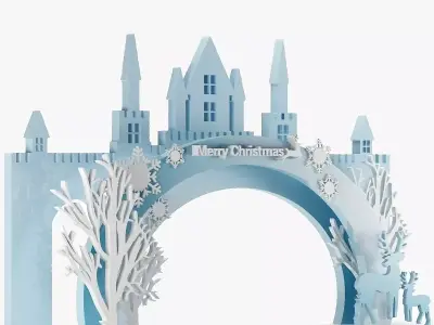 Christmas Arch for Entrance Decoration 3D model