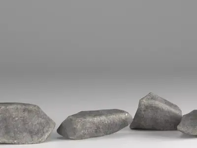 Stones Pack v1   Low-poly 3D model