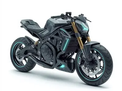  Cyberpunk Street Motorcycle 3D Model Low-poly 3D model