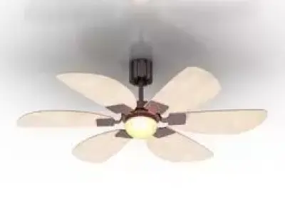 Lamp ceiling fan with light 3D model
