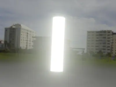 Low-Poly Blue Light Column 25- Street Light Set-9 Low-poly 3D model