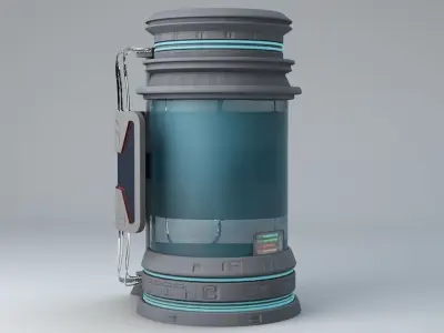 Hibernation Capsule Next Gen Game PBR  Low-poly 3D model