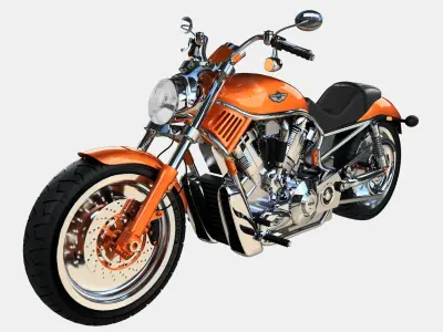 Harley Davidson 2003 Low-poly 3D model