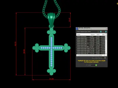 Cross Light Gold 4CP016 3DM STL 3D print model